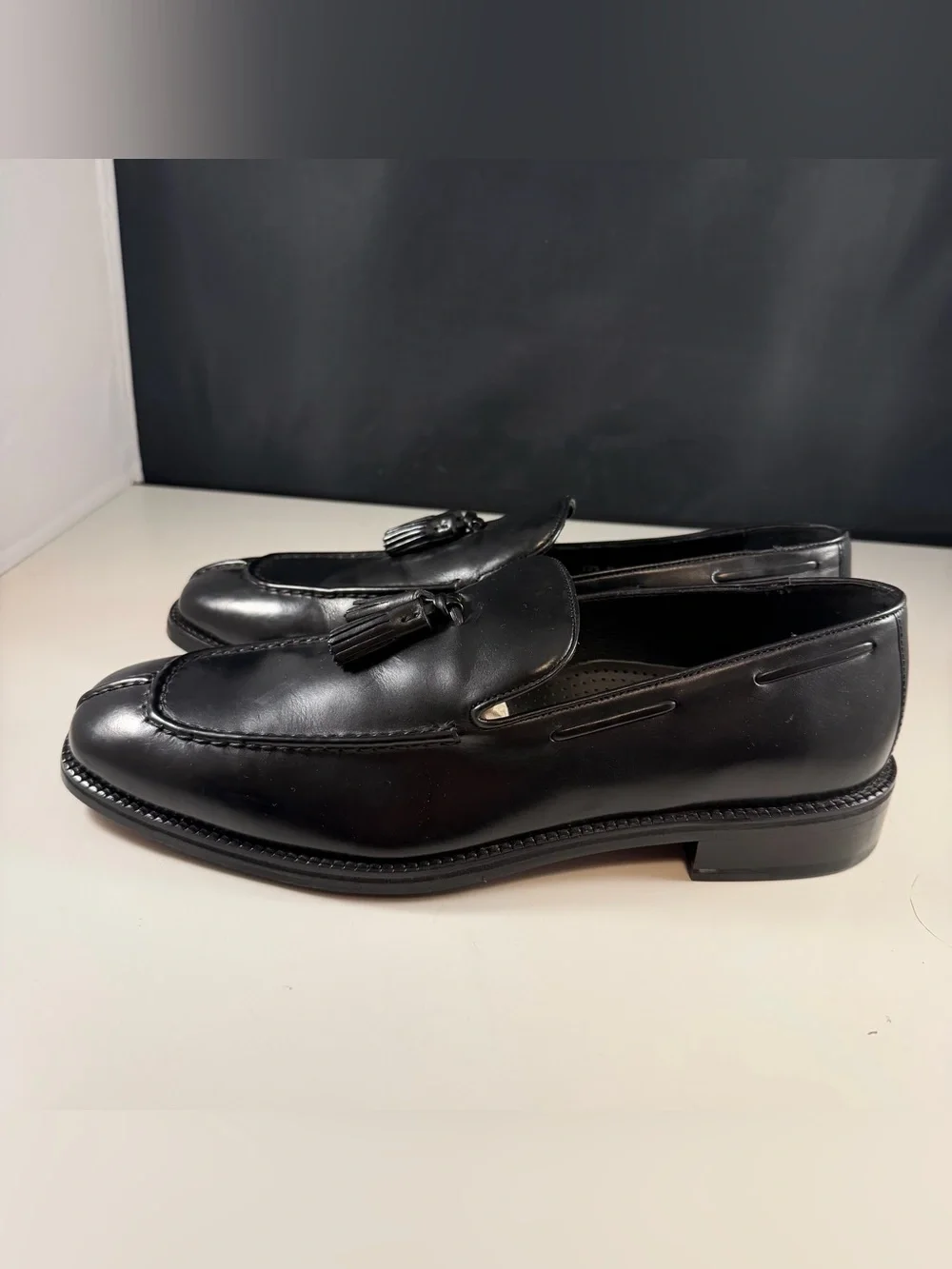 Cole Haan City Mens Black Leather Tassel Loafers- Size 10.5 C- New No Box (Read)